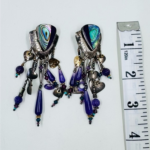 Rare Tabra Vintage Abalone Shell and Amethyst - Picture 4 of 8